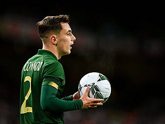 Ireland youngster Lee O'Connor...